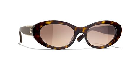 Chanel Oval Sunglasses CH5515 54 (Brown .